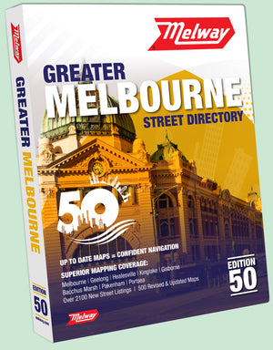 Melway 50th Edition Flexible Cover Street Directory