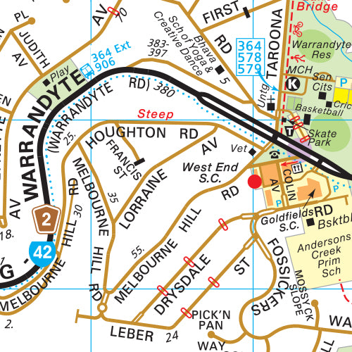 Melway Manningham Council WallMap