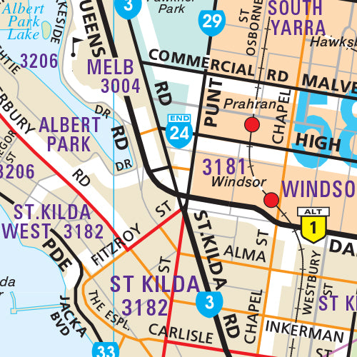 Melway Municipal WallMap - Rolled