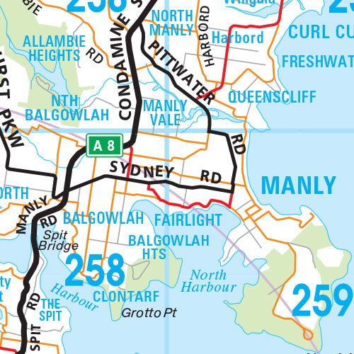 Sydway WallMap - Rolled & Laminated