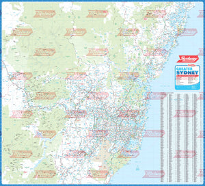 Sydway WallMap - Rolled & Laminated