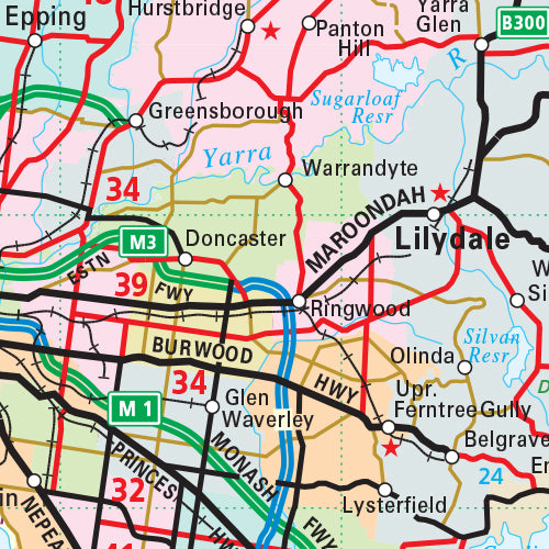Melway Victoria Municipalities WallMap - Rolled