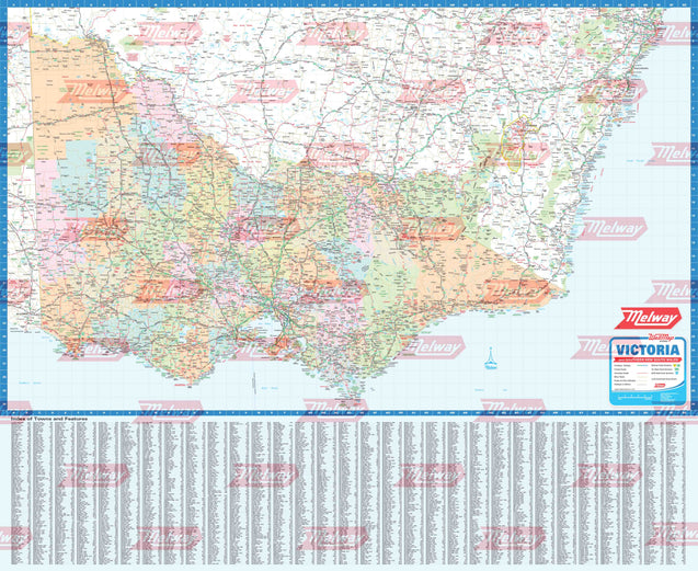 Melway Victoria Municipalities WallMap - Rolled